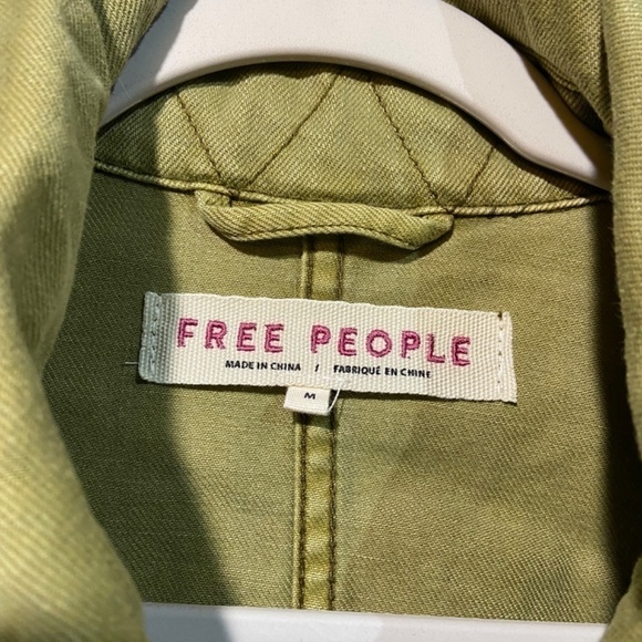 Free People Women's Seize the Day Military Jacket MEDIUM Army Oversized Boho NEW - Picture 7 of 13